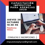 Capacitación impositiva para agencias. Capacitación impositiva para agencias.