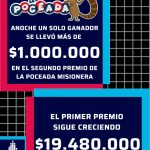 ¡MÁS DE UN MILLÓN DE PESOS, fue el premio del único ganador del segundo premio de la Quiniela Poceada Misionera! ¡MÁS DE UN MILLÓN DE PESOS, fue el premio del único ganador del segundo premio de la Quiniela Poceada Misionera!