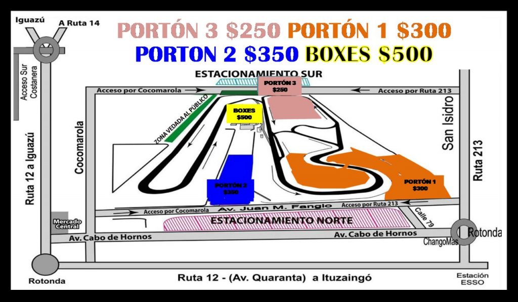 plano del autódromo