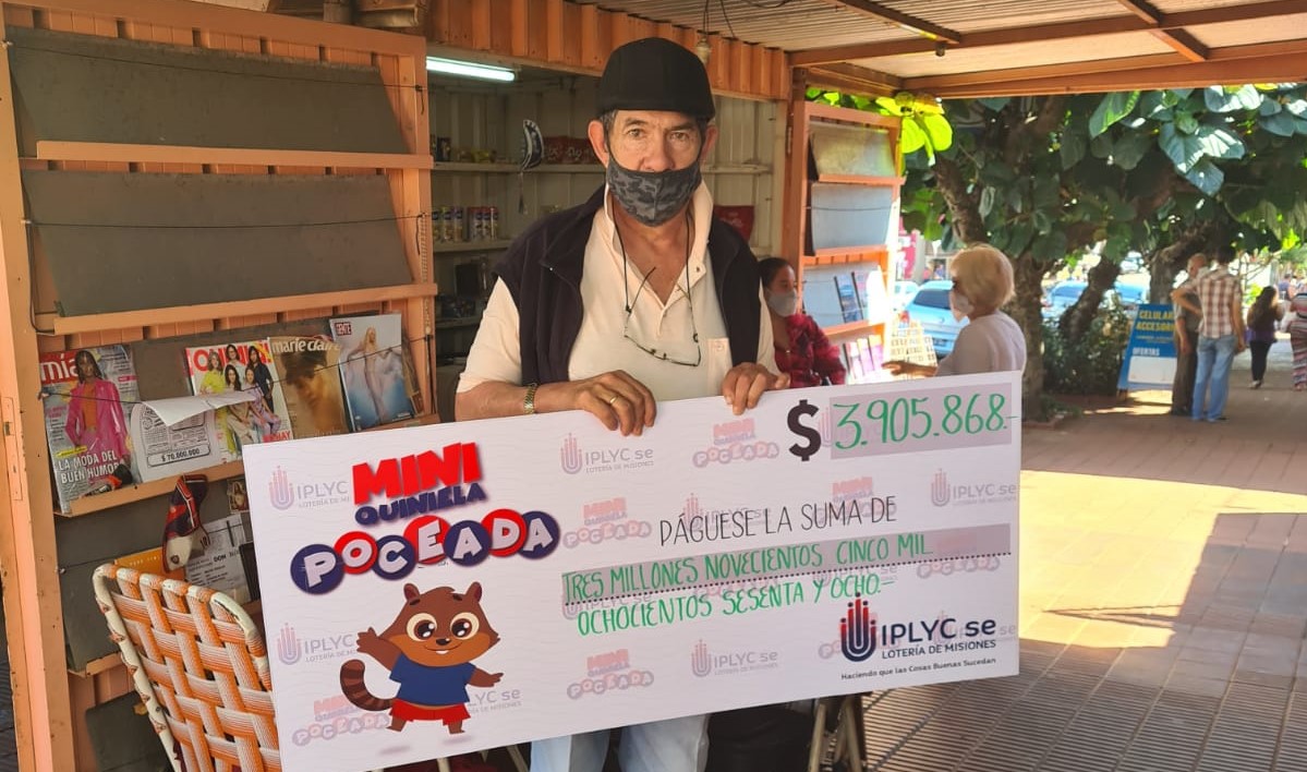 Don Virgilio, vendedor del ticket de Mini Poceada ganador