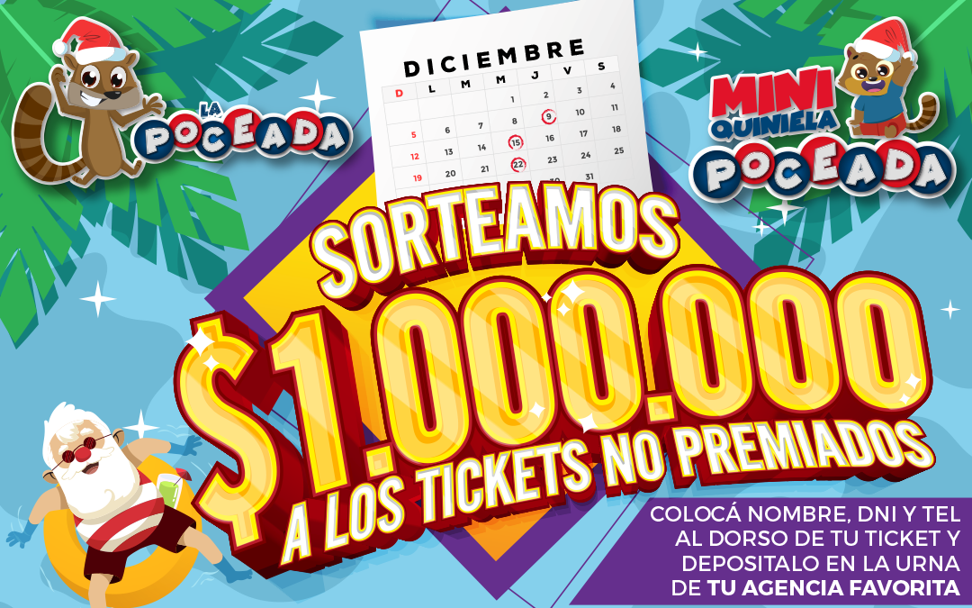 sorteo de tickets no ganadores de Poceada y Mini Poceada