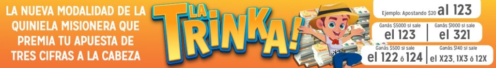 La Trinka: nueva modalidad de apuesta de la Quiniela Misionera