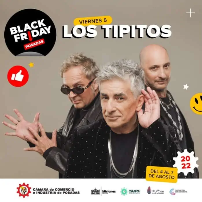 Los Tipitos, domingo 5 de agosto en plaza San Martín