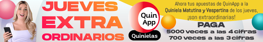 QuinApp sorteos Extraordinarios todos los días jueves