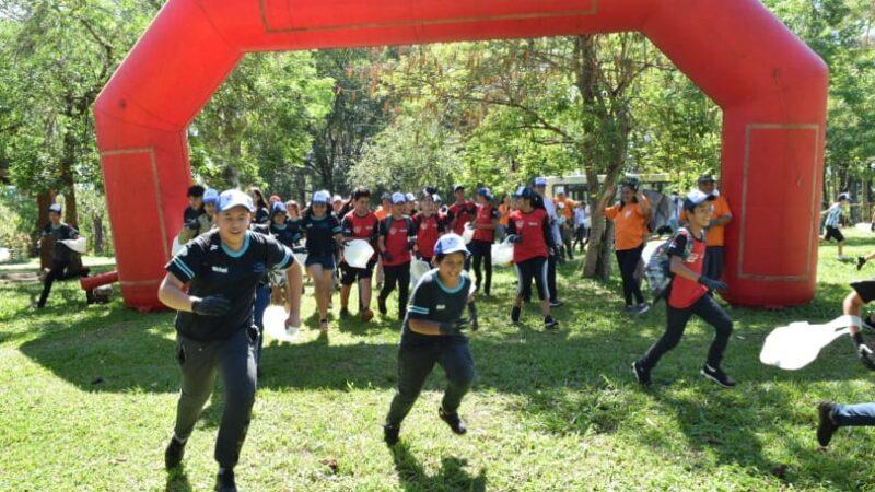 largada de los participantes del plogging
