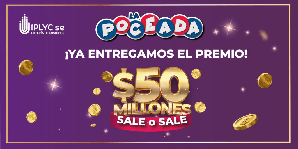 se entregó el premio al ganador del sorteo Sale o Sale de 50 millones de la Poceada