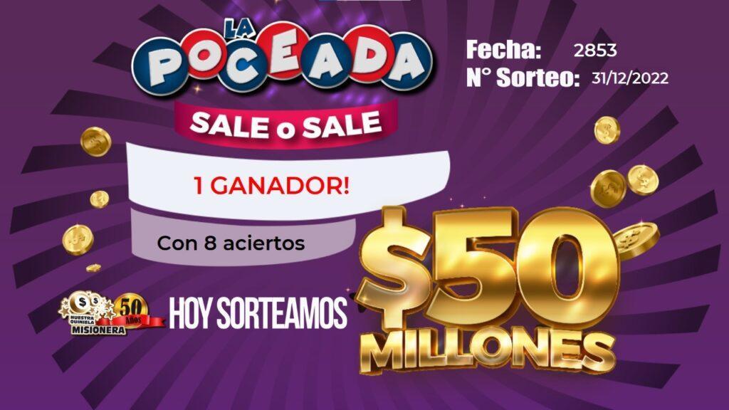 1 ganador del sorteo especial de la Poceada, 50 millones de pesos