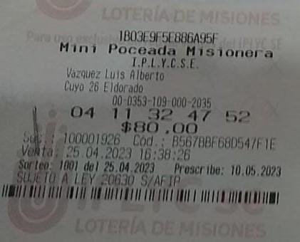 ticket ganador