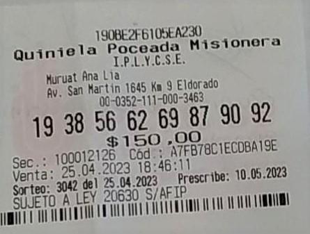 ticket ganador