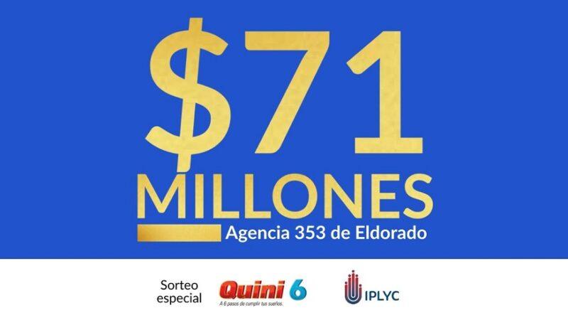 71 millones del Quini 6 se quedan en Misiones (imagen ilustrativa).