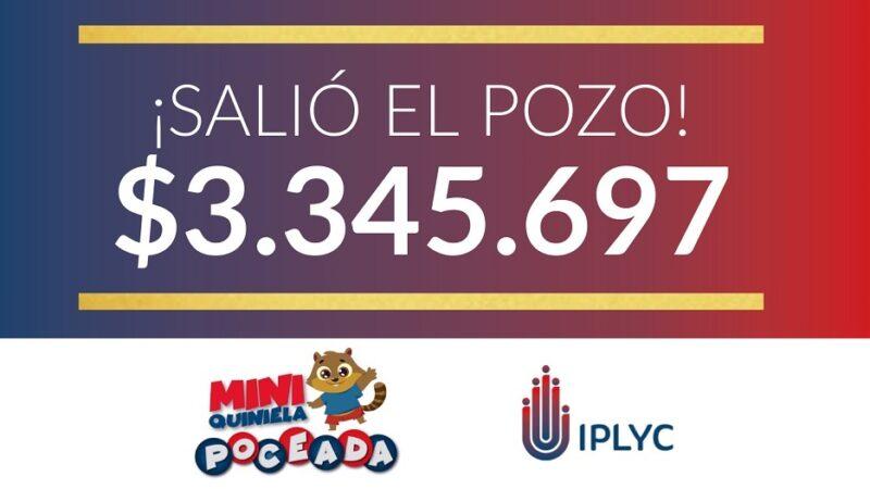 Salió el pozo de 3.345.697 pesos de la Mini Poceada, un ganador.