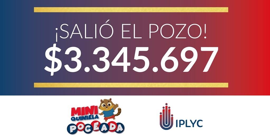 Salió el pozo de 3.345.697 pesos de la Mini Poceada, un ganador.