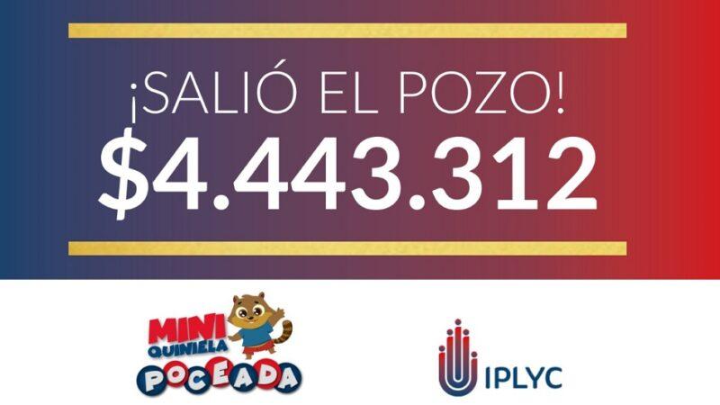 Pozo de 4.443.321 pesos de la Mini Poceada para un apostador de Puerto Piray.