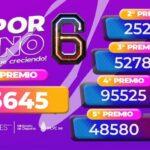 Primer premio del Deporbono 6: 35645, segundo: 25272, tercero: 52783, cuarto: 95525 y quinto: 48580.