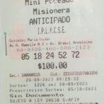 Ticket del primer premio de la Mini Poceada de 2.765.245 pesos. Con el dinero adelantará cuotas del auto.