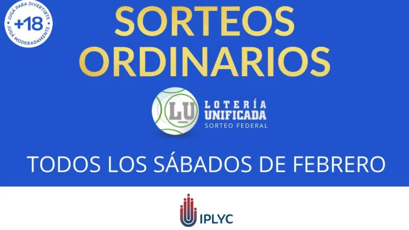 Volvieron los sorteos ordinarios de la Lotería Unificada.