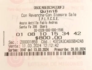 Ticket ganador. El premio del Quini 6 lo invertirá en un departamento para los hijos.