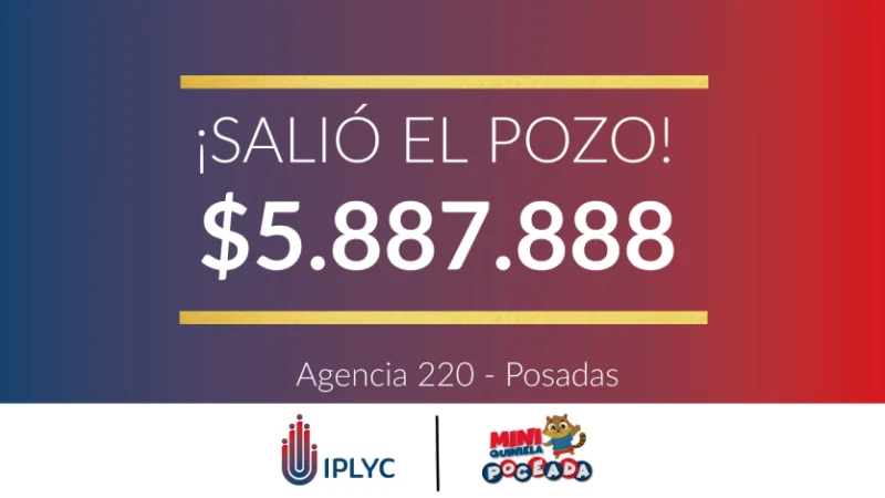 Pozo de la Mini Poceada 5.887.888 pesos.