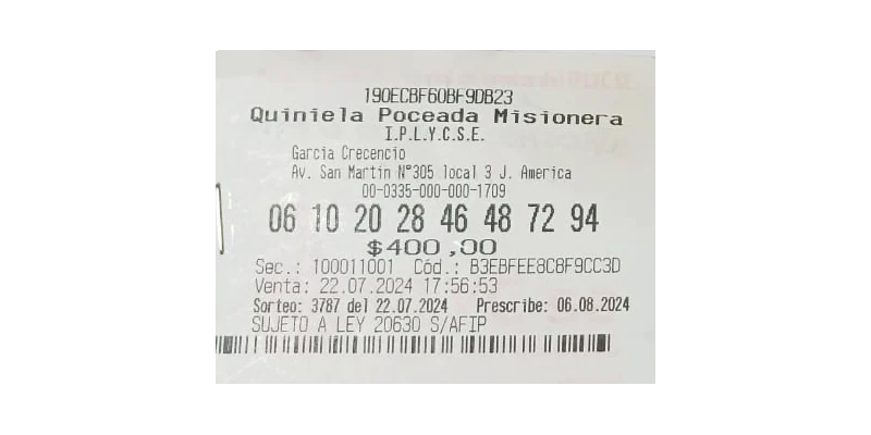 Ticket confeccionado por el millonario ganador de la Poceada. Se llevó 222.611.792 pesos.