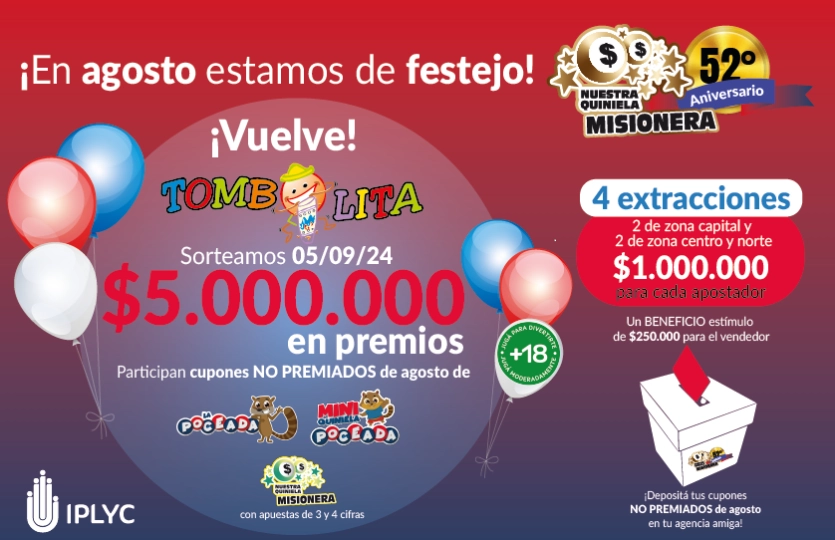 Tombolita: extracción de tickets no premiados.