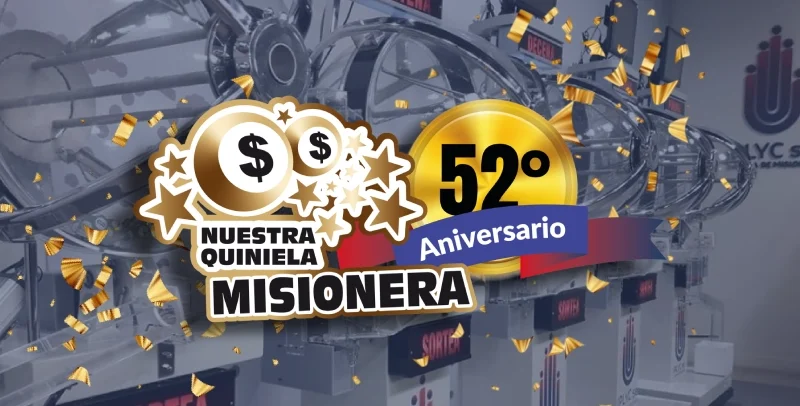 52 aniversario Quiniela Misionera - Logo