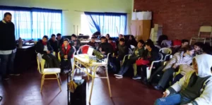 Alumnos de Alem durante las charlas de prevención con Juego Responsable.