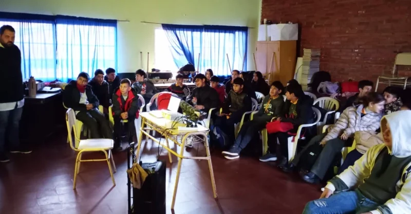 Alumnos de Alem durante las charlas de prevención con Juego Responsable.