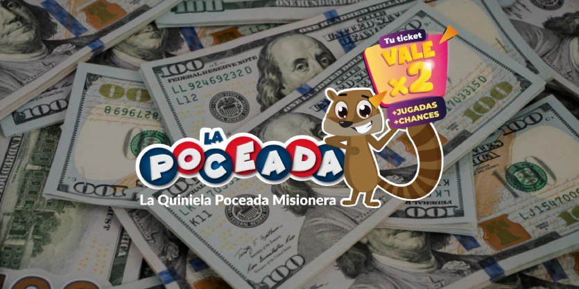 Sorteo Millonario de la Poceada, premio 100 mil dólares.