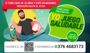 Afiche del concurso "Yo juego saludable".