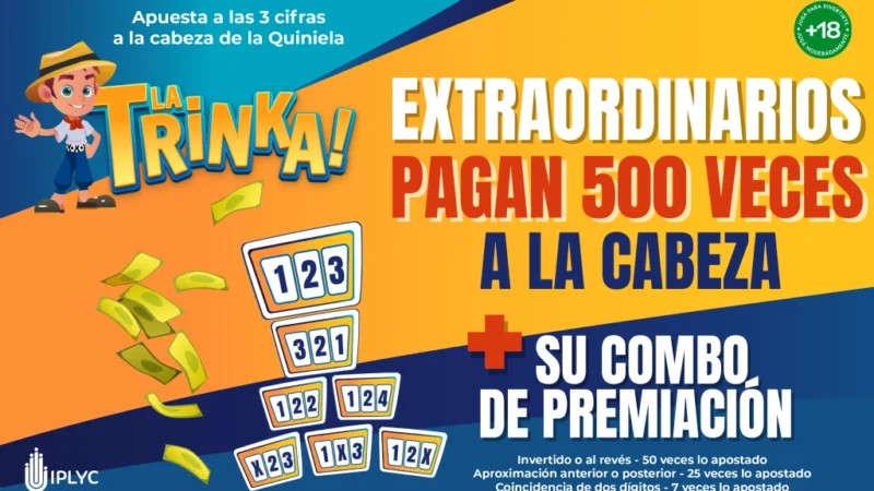 La Trinka: sorteos extraordinarios de marzo.