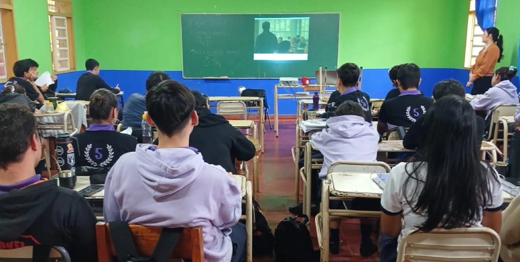 Alumnos del Instituto Superior La Inmaculada, en la charla con Juego Responsable.