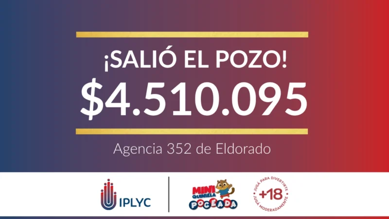 Mini Poceada entregó más de 4 millones a un apostador de Eldorado.