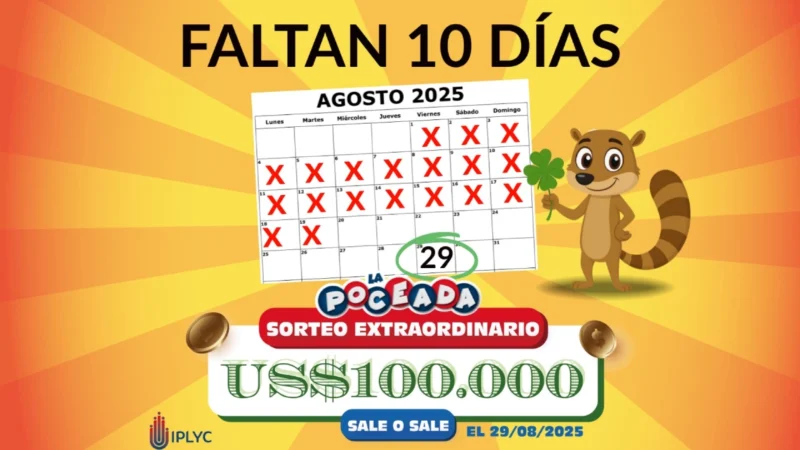 El 29 de agosto es el día del sorteo de los 100 mil dólares de la Poceada Misionera.