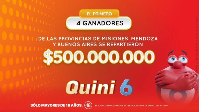 Un ganador de Puerto Iguazú se llevó 500 millones de pesos con el Quini 6.