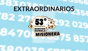 Sorteos extraordinarios por los festejos de la Quiniela Misionera por sus 53 años.
