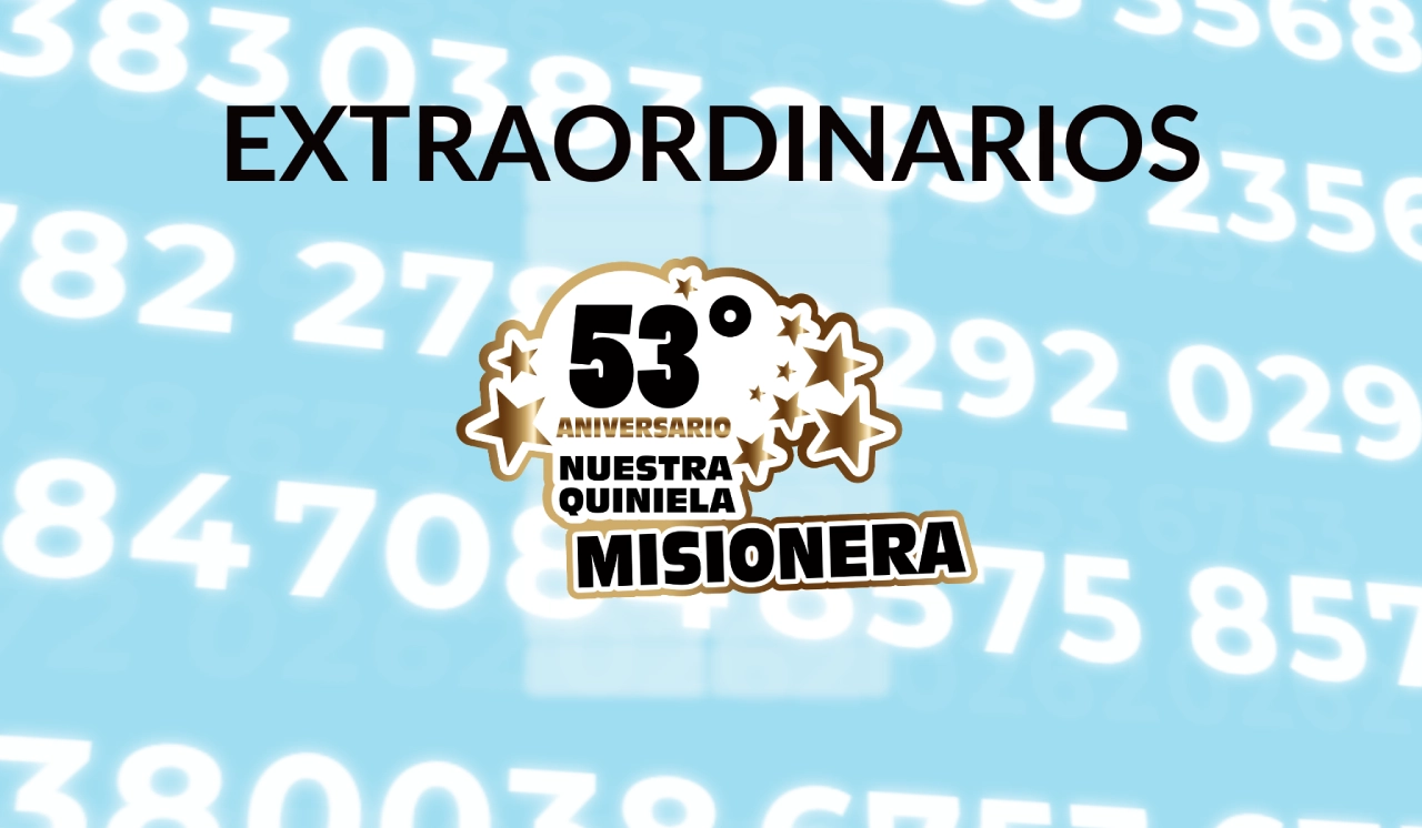 Sorteos extraordinarios por los festejos de la Quiniela Misionera por sus 53 años.