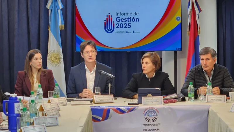 Héctor Decut expone el Informe de Gestión. Destacó el compromiso del IPLyC con la economía y el bienestar social de Misiones.
