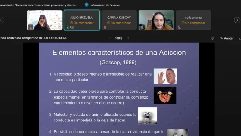 Captura de pantalla de la capacitación online para el sector de la salud de Misiones.