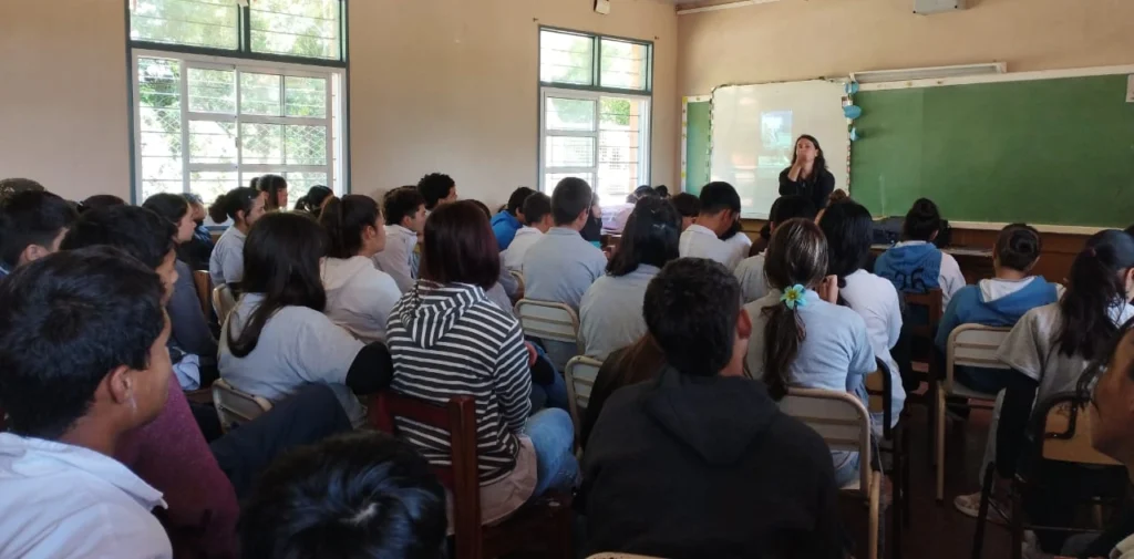 Alumnos del CEP 65, durante la charla con Juego Responsable.