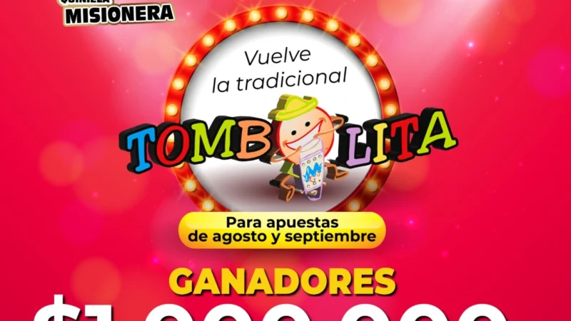 Ganadores de 1 millón de pesos Tombolita Aniversario 53 de la Quiniela Misionera.