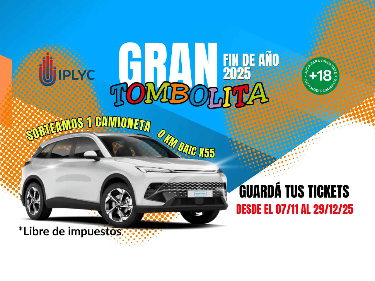 30 de Diciembre Sorteo de la Tombolita de Fin de Año.