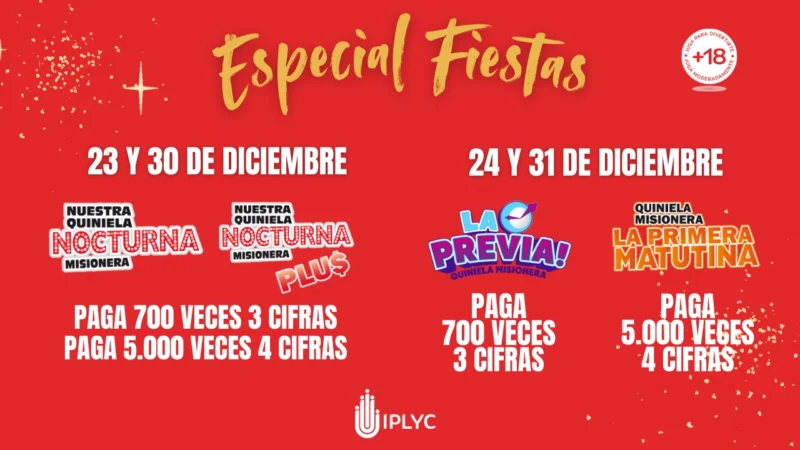 Para estas fiestas las Quinielas se vienen con sorteos extraordinarios.