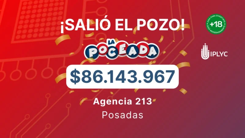 La Poceada premió a un posadeño con 86.143.967 pesos.