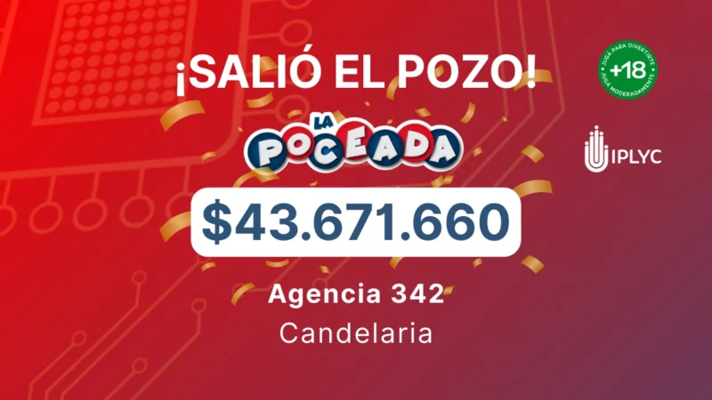 Apostador de Candelaria ganó el primer premio de la Quiniela Poceada y se llevó 43.671.660 pesos.