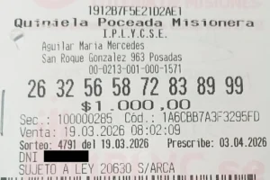 Ticket del apostador que hizo caso a sus pálpitos y ganó 86.143.967 pesos con la Poceada.