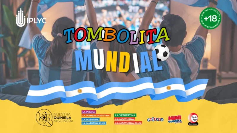 La Tombolita sorteará tres kits mundialistas para vivir la Copa Mundial de Fútbol.