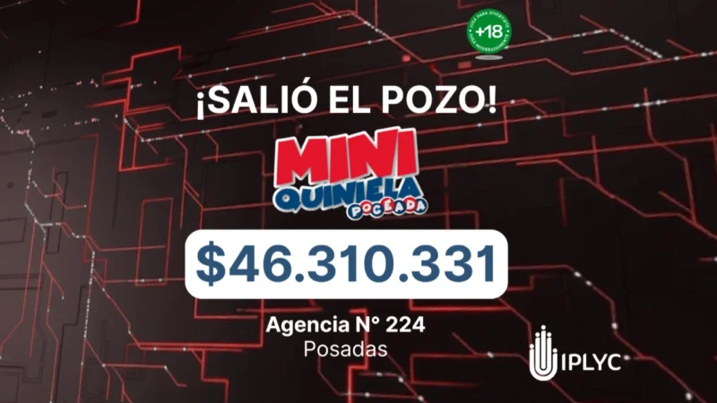 Pozo de 46.310.331 de pesos que se llevó un posadeño con la Mini Poceada.