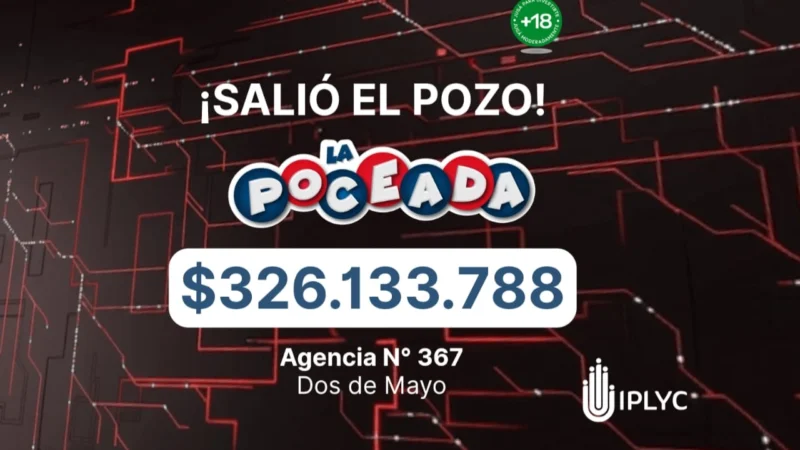 Más de 300 millones para un apostador de Dos De Mayo con la Poceada.
