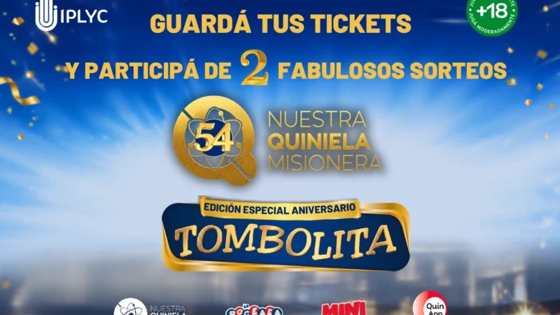 Tombolita Aniversario Quiniela Misionera 2026.