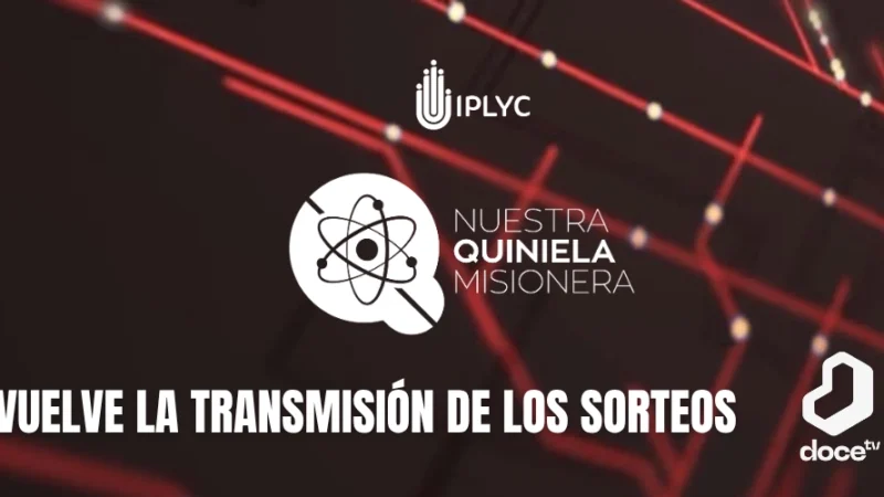 A partir de agosto vuelve la transmisión de los sorteos de la Quiniela Misionera por Canal 12.